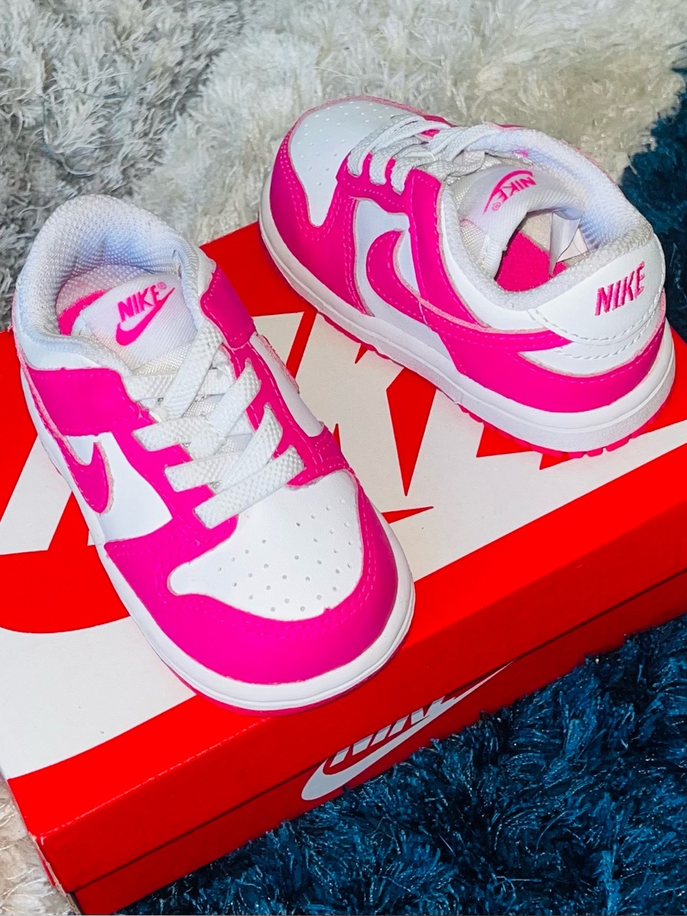 ✨(NEW) Nike Dunk Low
‘Laser Fuchsia’, TD Size 4C✨